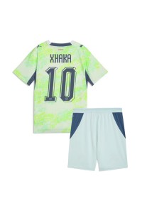 Sveitsi Granit Xhaka #10 Jalkapallovaatteet Lasten Vieraspeliasu MM-kisat 2026 Lyhythihainen (+ Lyhyet housut)